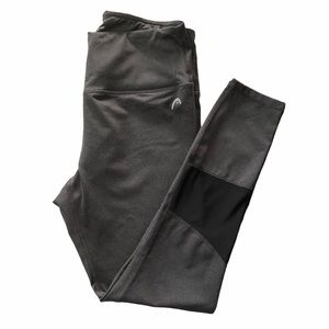 Head women’s gray leggings size Large w/ mesh
